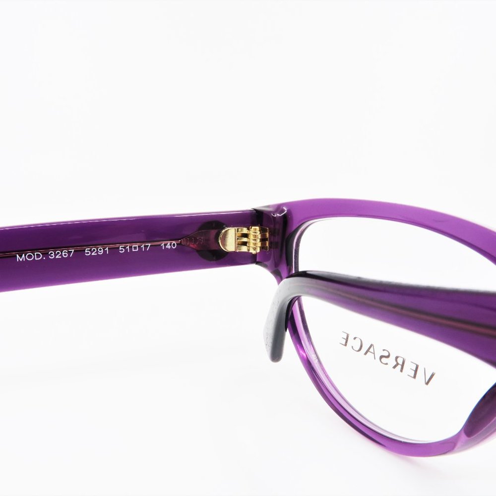 Versace MOD 3267 5291 Violet & Gold Medusa Glasses - Picture 3 of 7